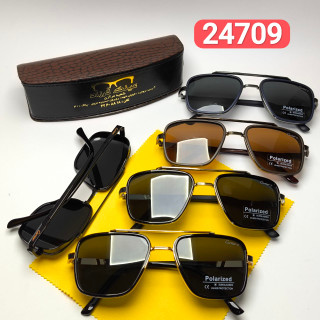 عینک آفتابی مردانه کارتیر Cartier مدل 2470901 پلاریزه فلزی + پک هدیه لوازم جانبی